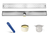 LUXE Subway Stainless Steel Linear Shower Drain